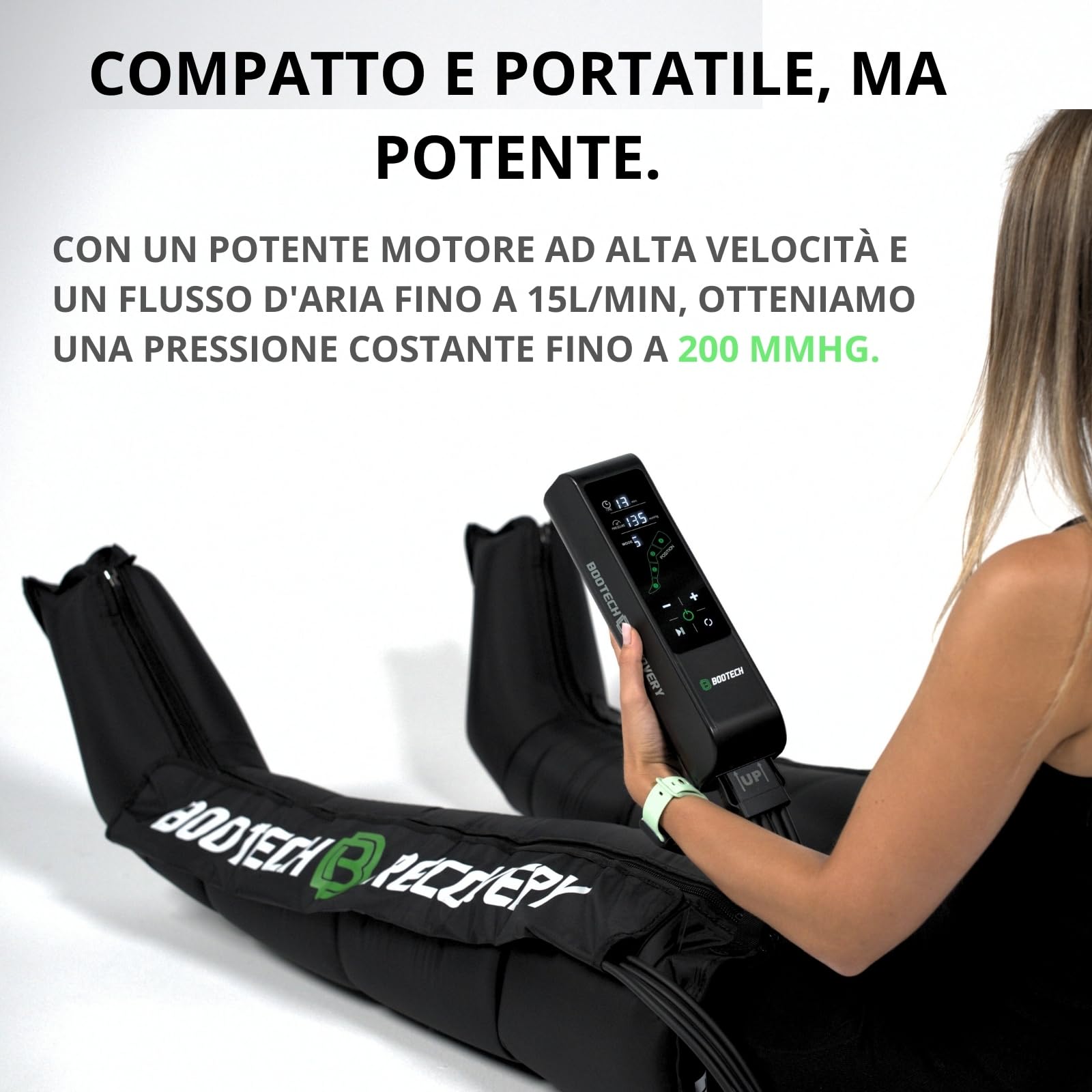 BOOTECH Pressoterapia professionale per casa,massaggiatore per gambe e piedi stanchi,migliora la circolazione del recupero muscolare drenaggio linfatico ritenzione idrica cellulite qualità prezzo (L)