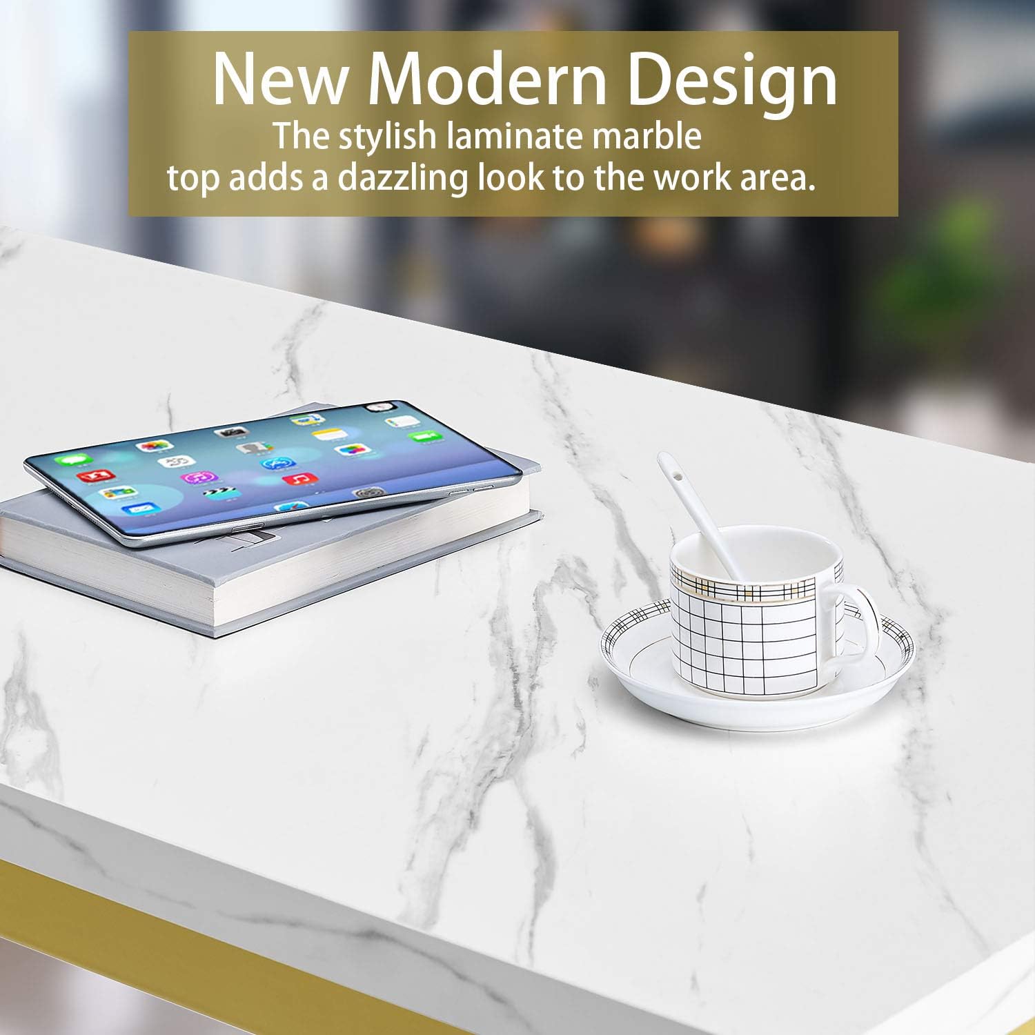 Desk features: Adjustable Foot, Thickened Metal Frame, Thickened Desk Board