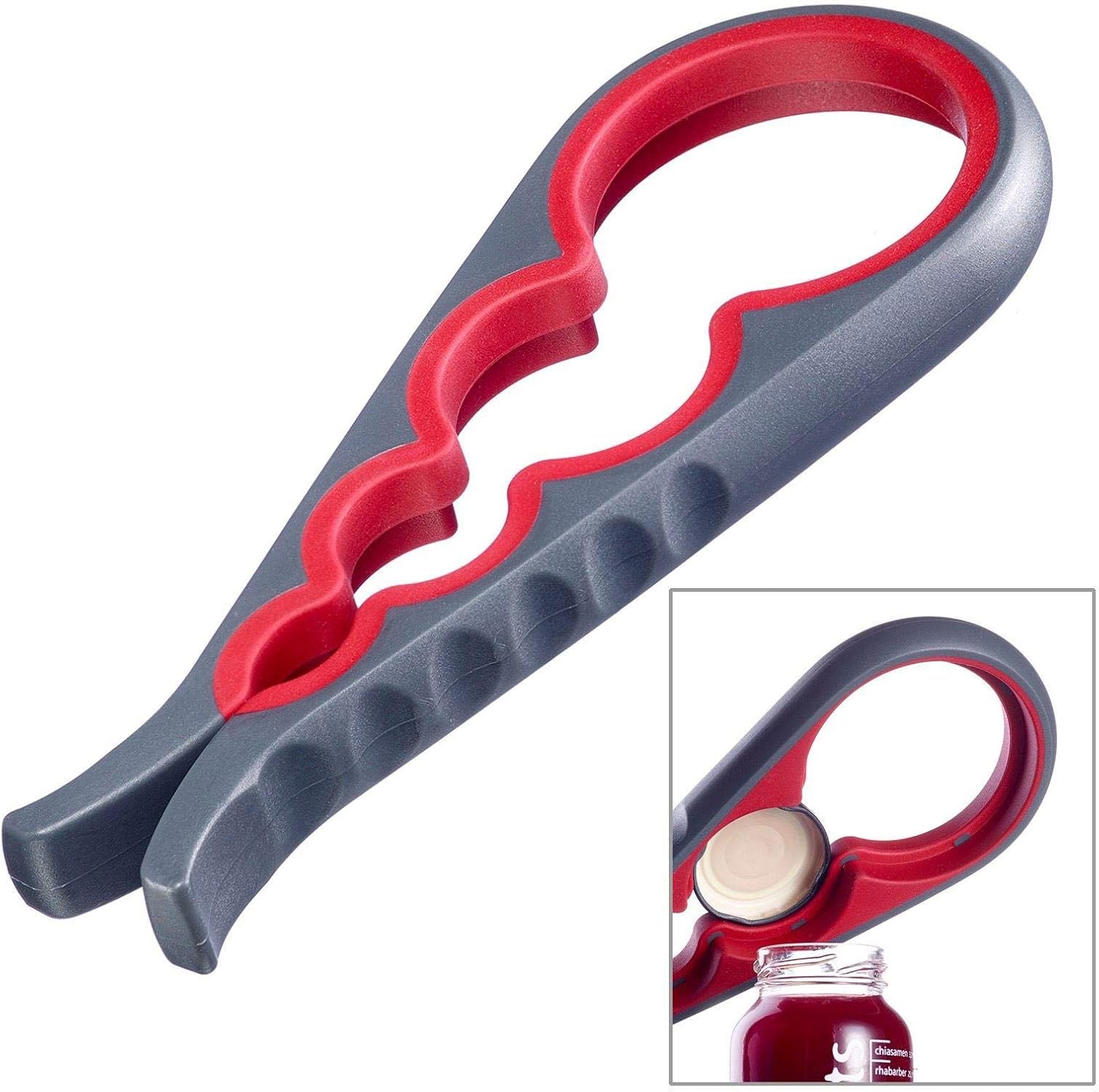 Westmark Lid Opener, 9 inch, Gray/Red