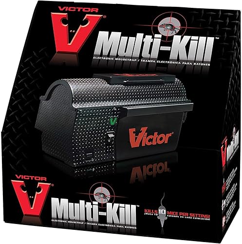 Vista 8 de Victor Indoor Multi-Kill Humane Electronic Mouse Trap - No Touch, No See Electronic Instant Kill Mouse Trap - Kills & Holds Up to 10 Mice Per