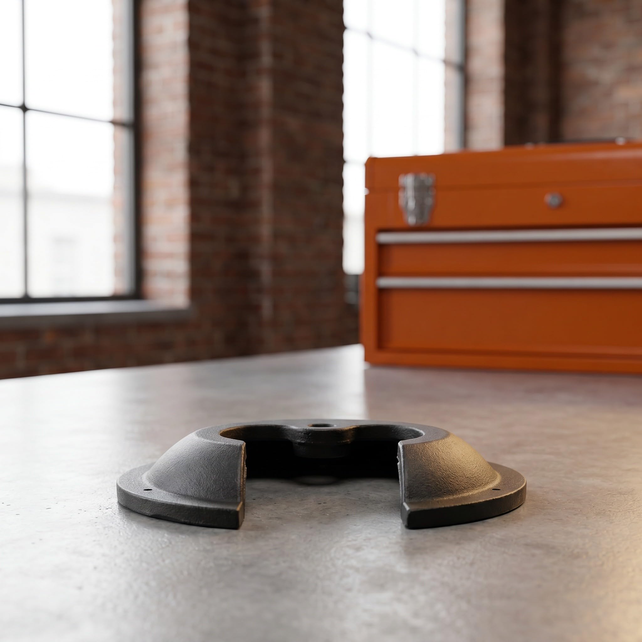 Base Forma a Corno di Bovino Rotonda Base Pesante Vite Rinforzata 245mm in Metallo Nero per Supporto Microfono per Studio Domestico e Ufficio