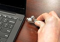 Vista 3 de Noble Locks TZ03T Cerradura de cuña ultra compacta con llave de barril para portátiles Dell Latitude