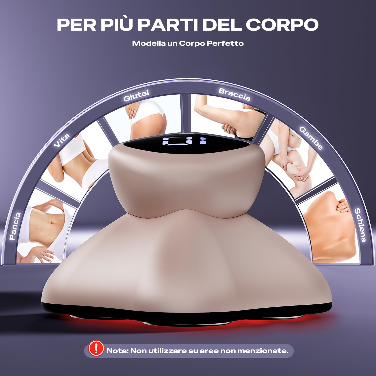Massaggiatore Anticellulite Professionale, 3 in 1 Massaggiatore Anticellulite Elettrico Unisex per Vita, Pancia, Braccia, Glutei e Gambe (Oro Rosa)