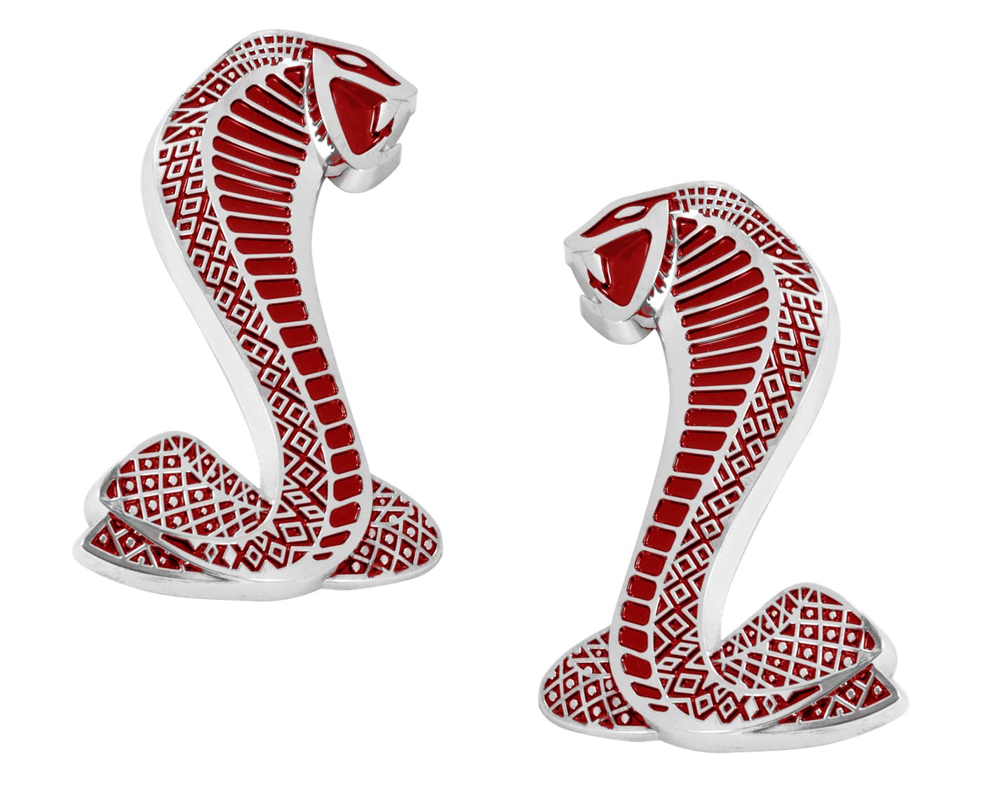 Boat Replacement Parts 1994-2004 - 3-Piece Black Snake Grille & Fender Set Mustang Cobra Emblems