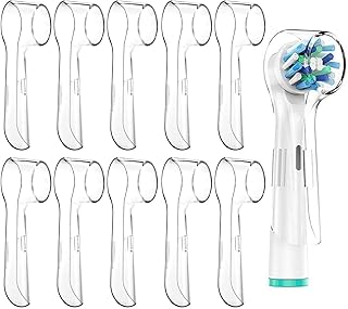 Th-some 10 PCS Copertura Spazzolino Elettrico - Copri spazzolino, Copertura Protettiva per testine di spazzolino elettrico, Copertura spazzolino Oral B Antipolvere Trasparente JAANY