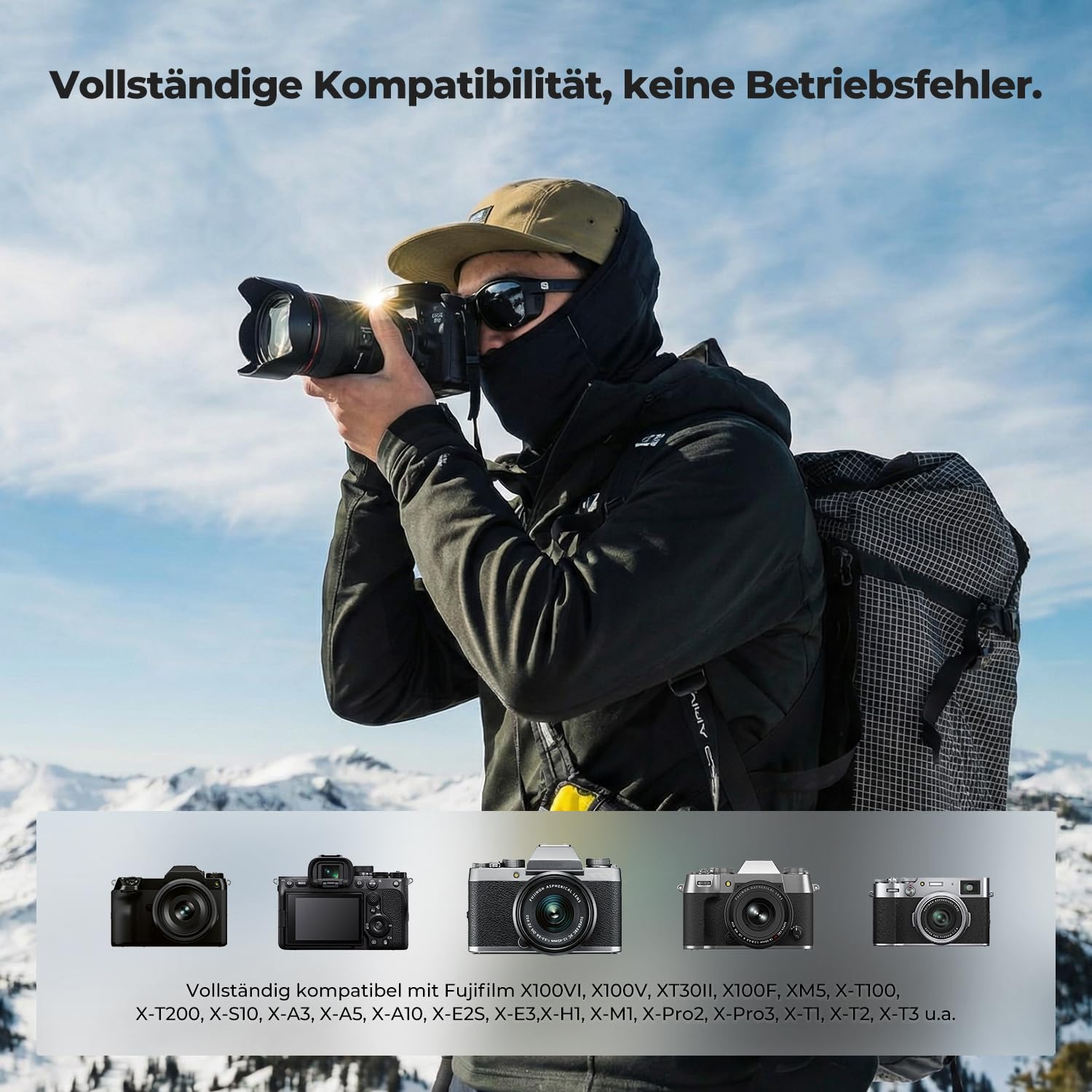 K&F CONCEPT NP-W126 NP-W126S Direkt wiederaufladbarer Akku 1050mAh mit USB-C Anschluss, Kompatibel mit Fujifilm X Halb,X100VI, X100V, XS10, XT30, XT30 III/II, XT20, XE4,XE5, A5, 2er Pack Akku