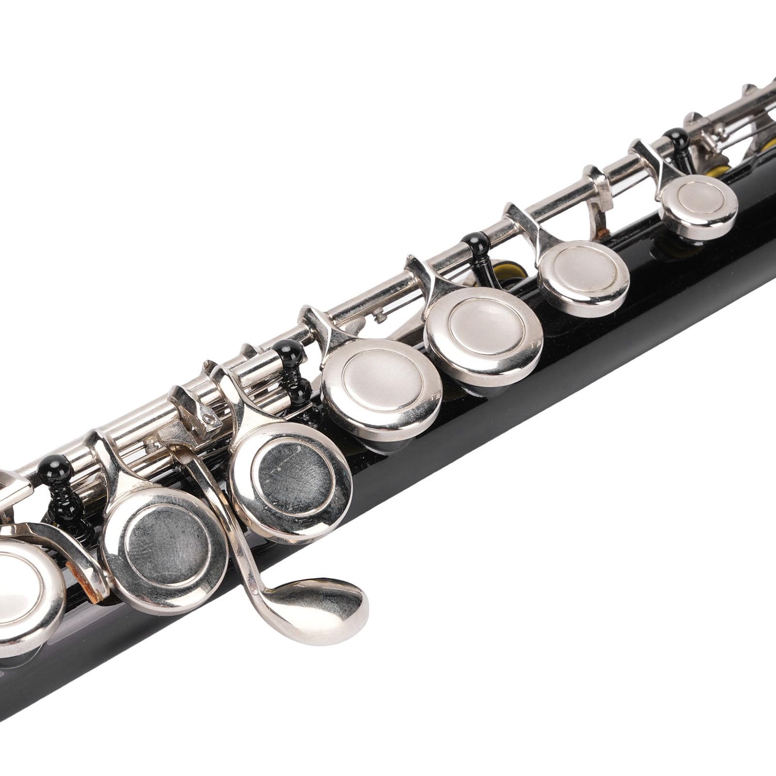 Kit de Instrumentos Musicales con Orificio Abierto para Flauta de 16 Teclas, Flauta C Tono Brillante para Adultos, Cuproníquel Profesional