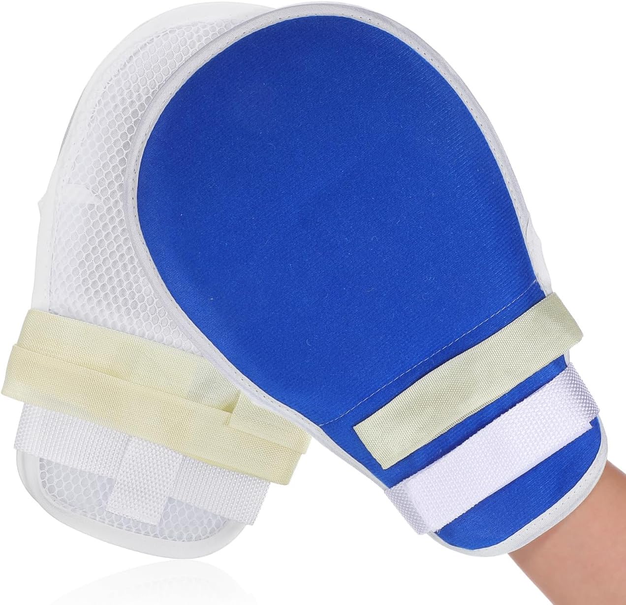 Healifty 2pcs Finger Control Mitts Hand Protector Anti-Extubation Gloves Medical Restricted Gloves for Patient Elder Blue