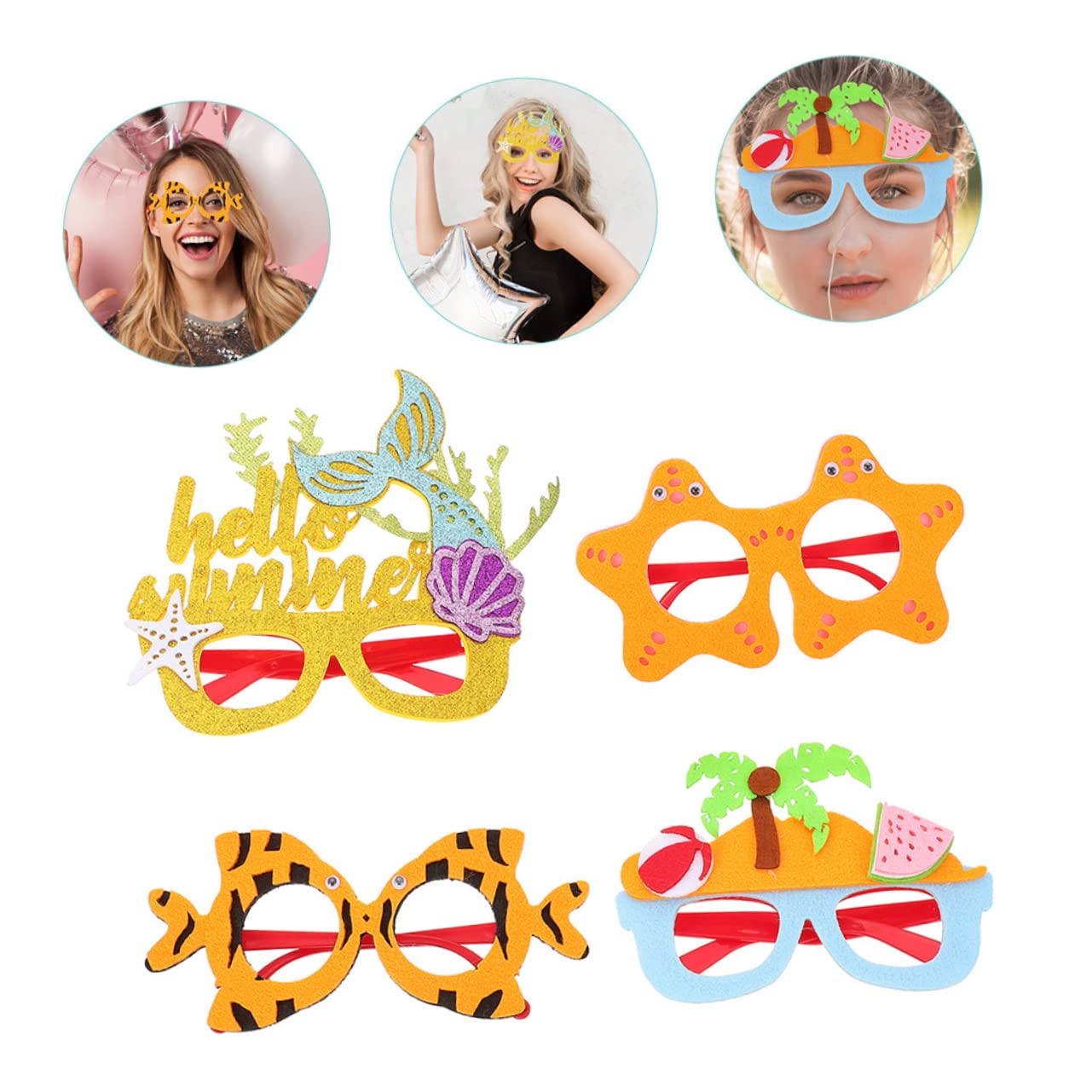 Amosfun 12pezzi Decorativi Hawaii Per Accessori Per Prop Divertenti Per Estivi e Celebrazioni Bacianti e