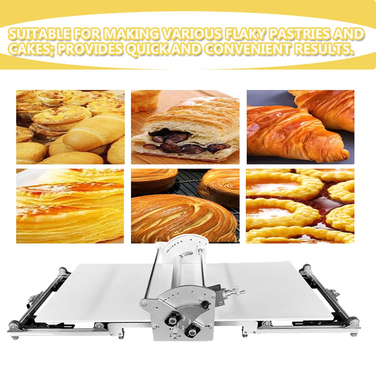 Laminoir électrique pour la pâtisserie maison, laminoir automatique à pâte