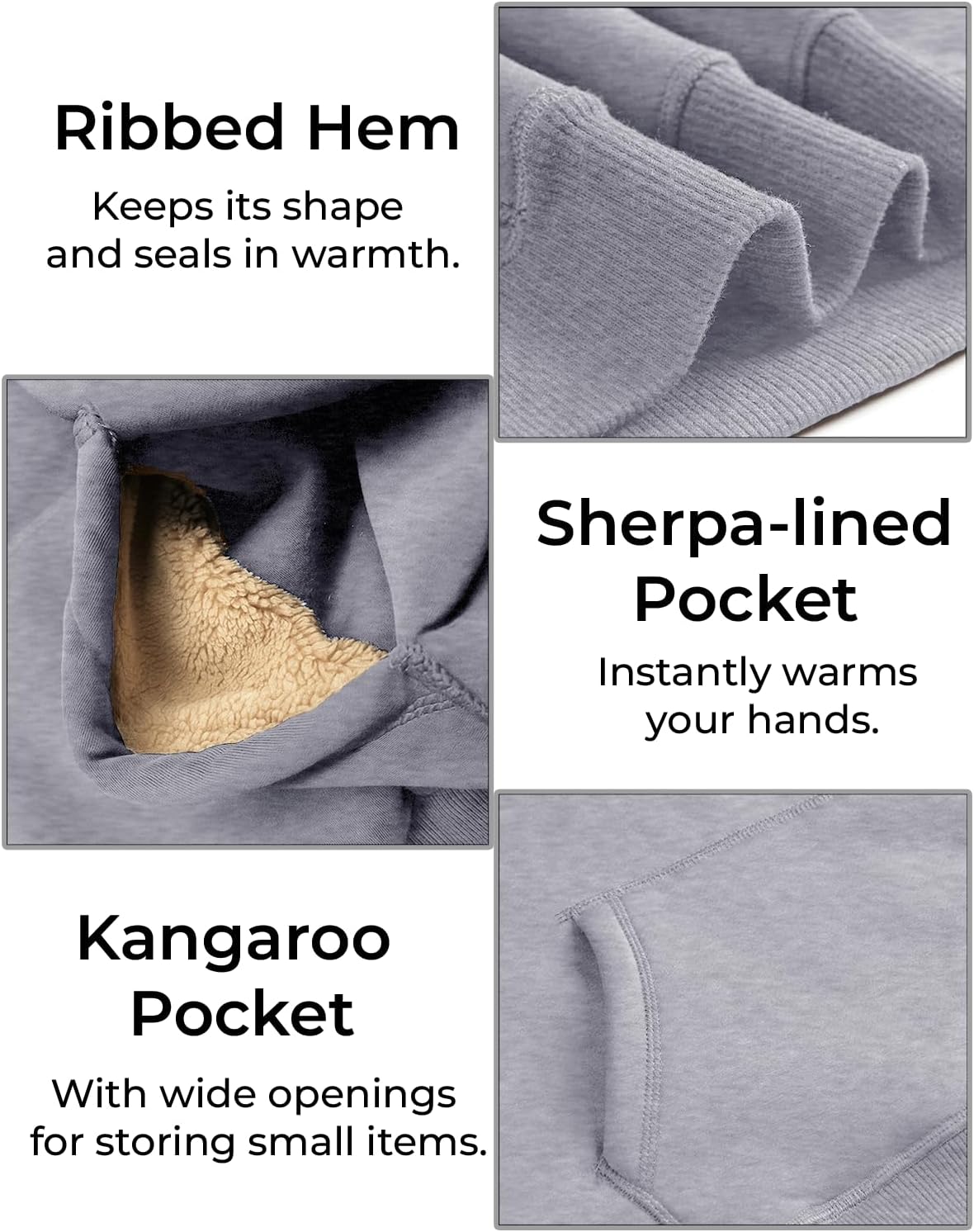 Boladeci Men's Sherpa Lined Hoodie Sweatshirts Heavy Fleece Cotton for Winter Cold Weather - Image 5