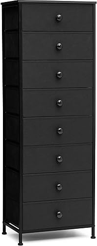 Miniatura 16 de Crestlive Products Cajonera alta, torre de almacenamiento de 7 cajones de tela, cómodas - Unidad organizadora vertical para dormitorio, pasillo,