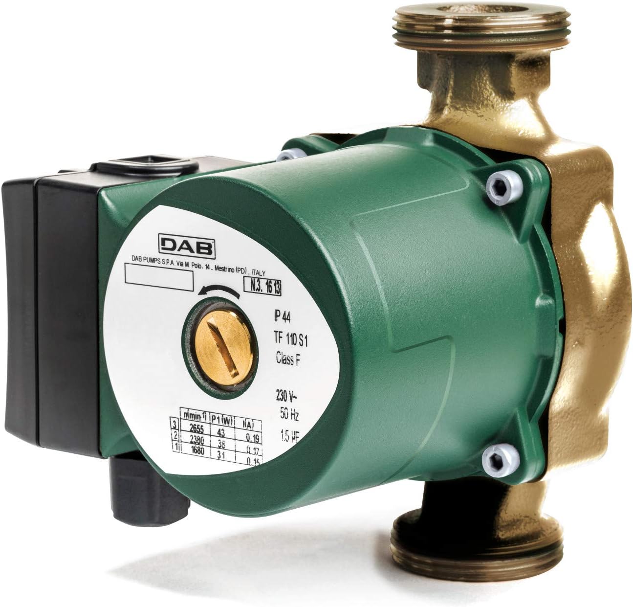 DAB VS 35/150 M (Pump connections 1" ½) Circulator for closed and pressurized hot water systems or open vessel.
