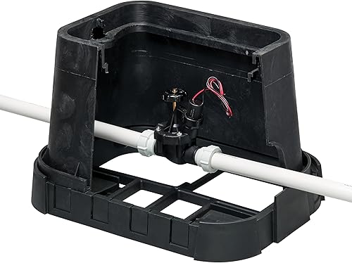 Miniatura 5 de Orbit 53212 - Caja rectangular estándar para válvulas de aspersión, 12 pulgadas, color negro con tapa verde