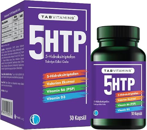 TabVitamins 5-HTP 30 Bitkisel Kapsül Valerian Vitamin B6 P5P Vitamin D3