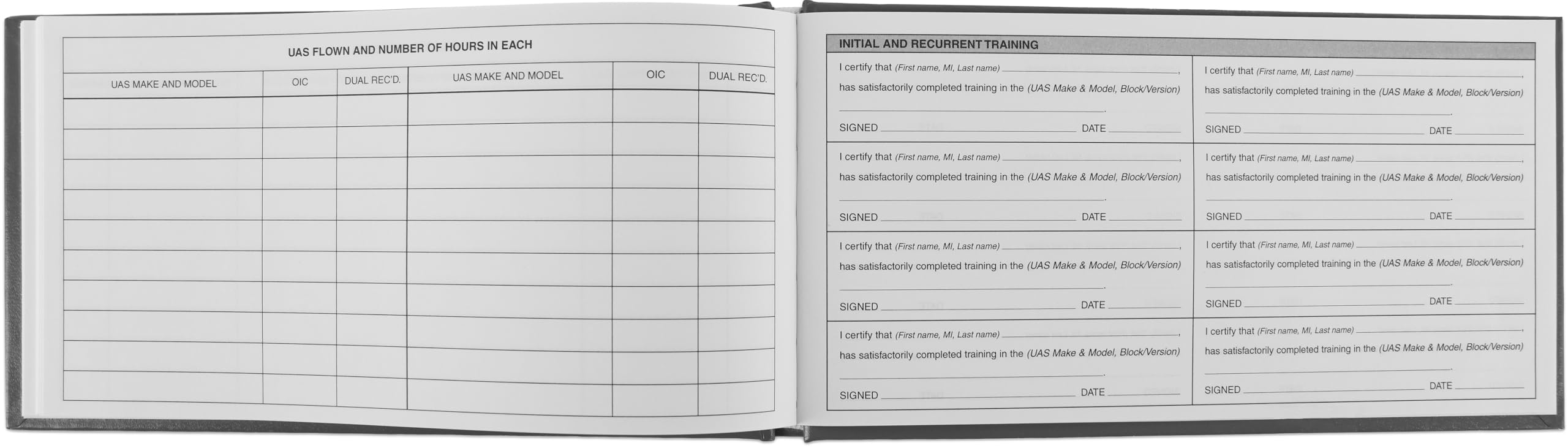The Standard UAS Operator Logbook: ASA-SP-UAS1 (Standard Pilot Logbooks) — Amazon image 4