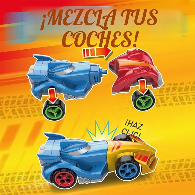 Foto 4 de 6 de T-RACERS Mix ´N Race 3 Pack - Pack de 3 coches coleccionables. Coches desmontables por dos partes…