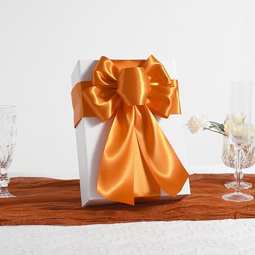 Vista 895 de MEEDEE Orange Satin Ribbon - 1.5 inch Double Faced Satin Ribbon, 50 Yards - Neon Tangerine - For Christmas, Thanksgiving, Halloween, Weddings