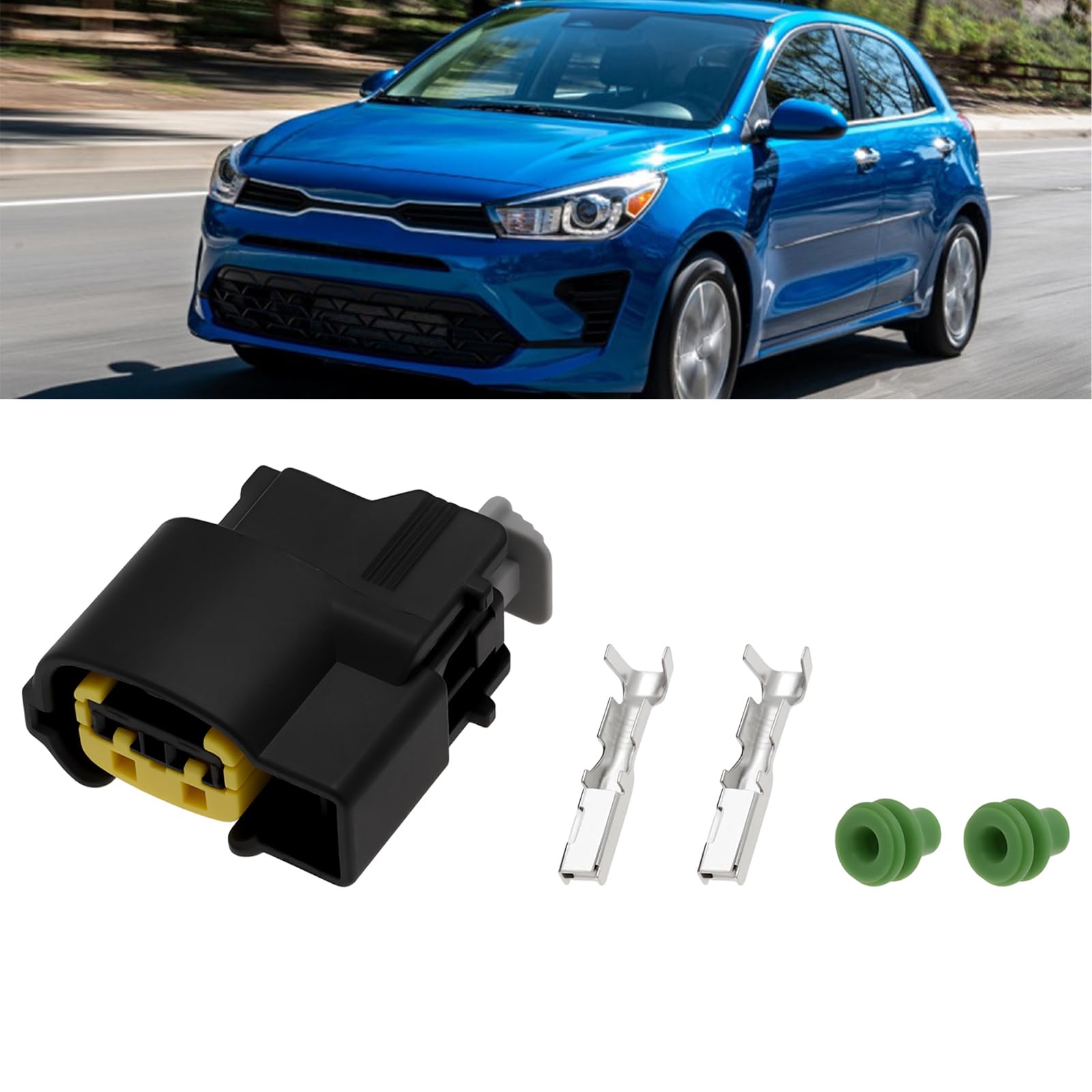2x 2-pinowe złącze cewki zapłonowej zestaw naprawczy wtyczka kompatybilna z Hyundai kompatybilna z Kia 49093-0211