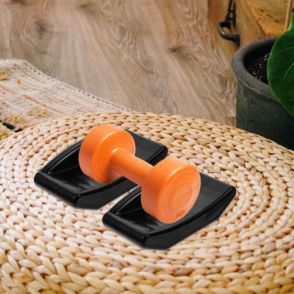 PartyKindom 8pcs Dumbbell Holder Set Rubber Cushioned Dumbbell Rack Stand Weight Storage Rack Home Gym Organizer for Strength Training Equipment