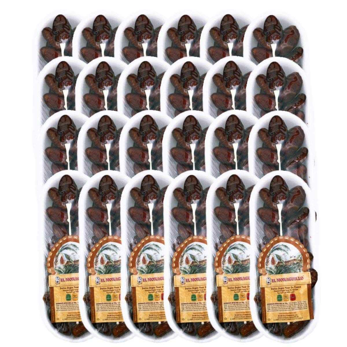 Deglet Nour getrocknete Datteln 24x 250g (6Kg) aus Süd Tunesien - 100 % natürliche Premium Qualität - mit Kern - glutenfrei - ungeschwefelt