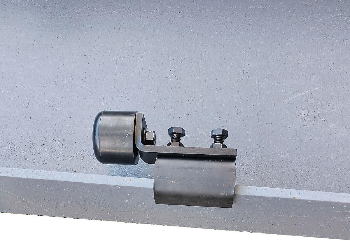 Beam Trolley Assembly Positioning for I-Beam | Electric Hoist Manual Trolley Limit | Trolley Limit Hardware for I-Beam. Thick Carbon Steel, Large Rubber Buffer Pad(2Pcs)