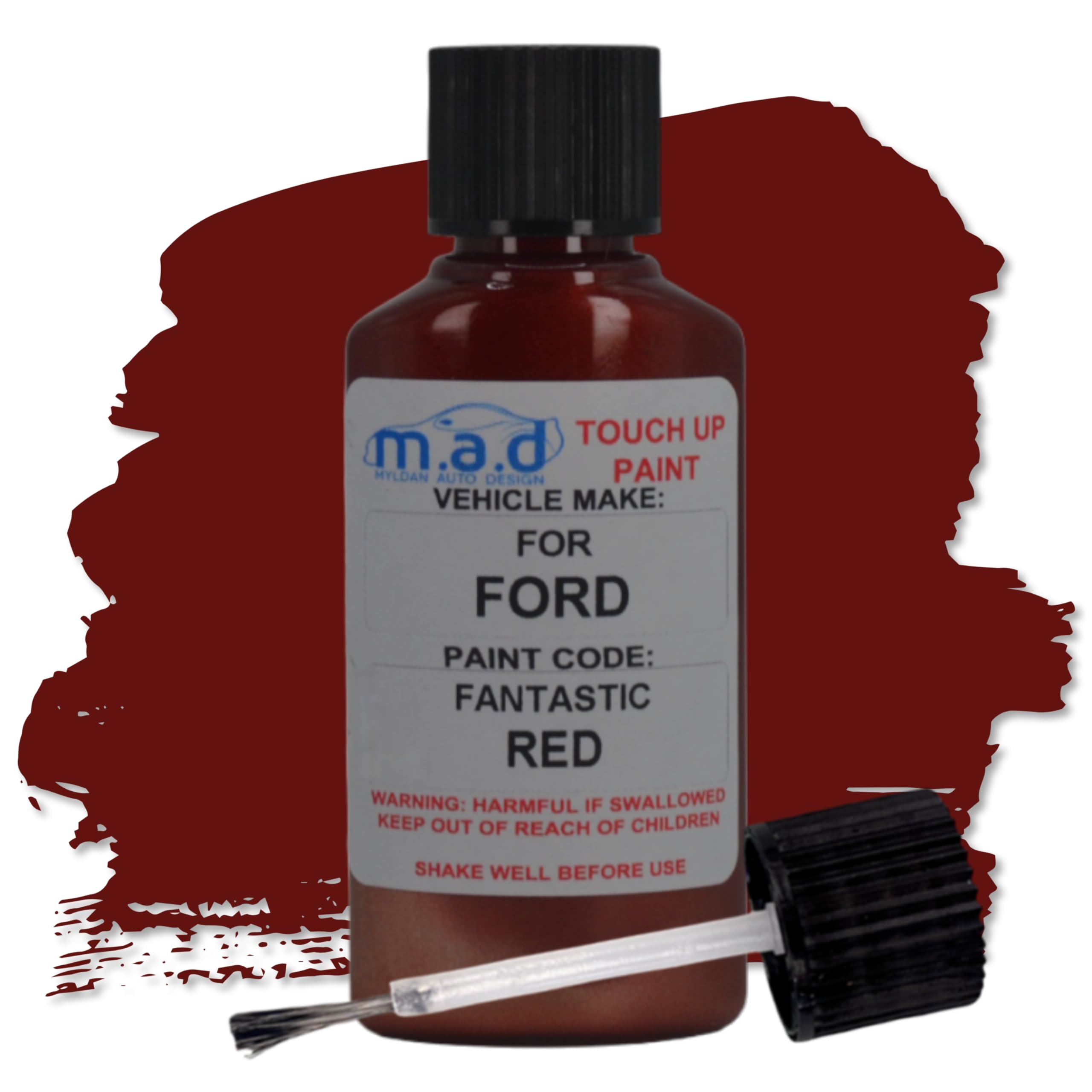 M.a.d Myldan Auto Design Paint Only M.a.d For Ford Fantastic Red Touch Up Kit Compatible With Fiesta Focus Puma Kuga Galaxy (, 30 Milliliters)
