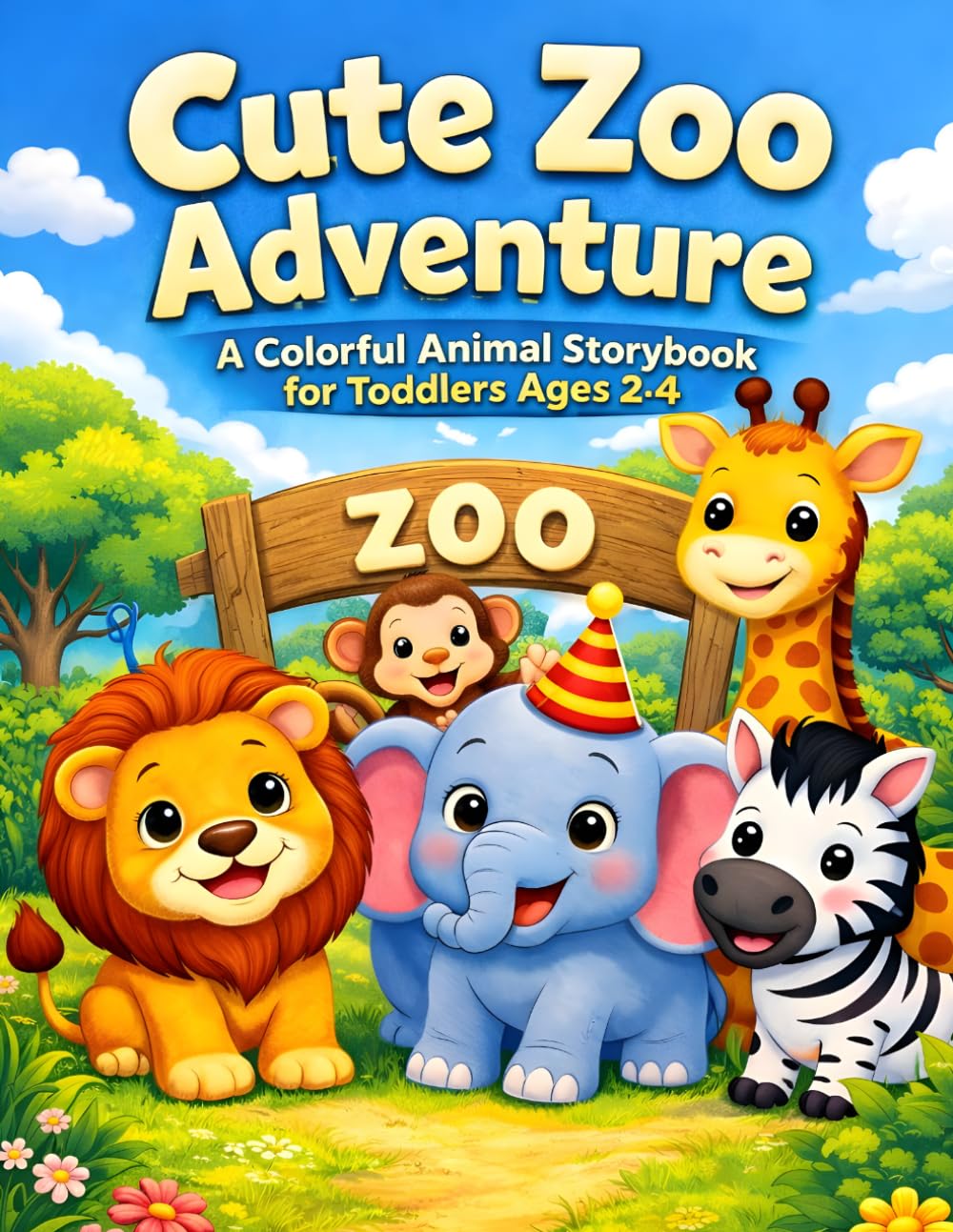 Cute Zoo Adventure: A Colorful Animal Storybook for Toddlers Ages 2–4