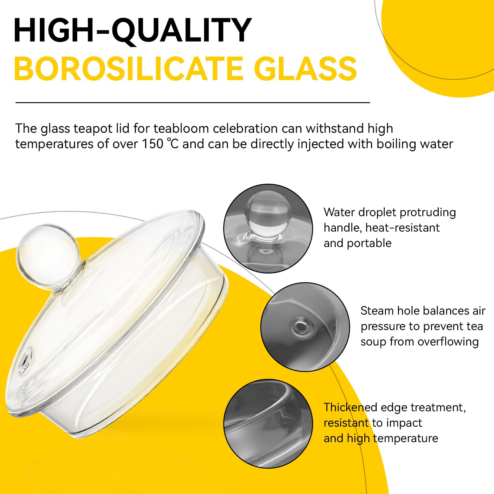 Teabloom Celebration Lid Replacement - Glass -2