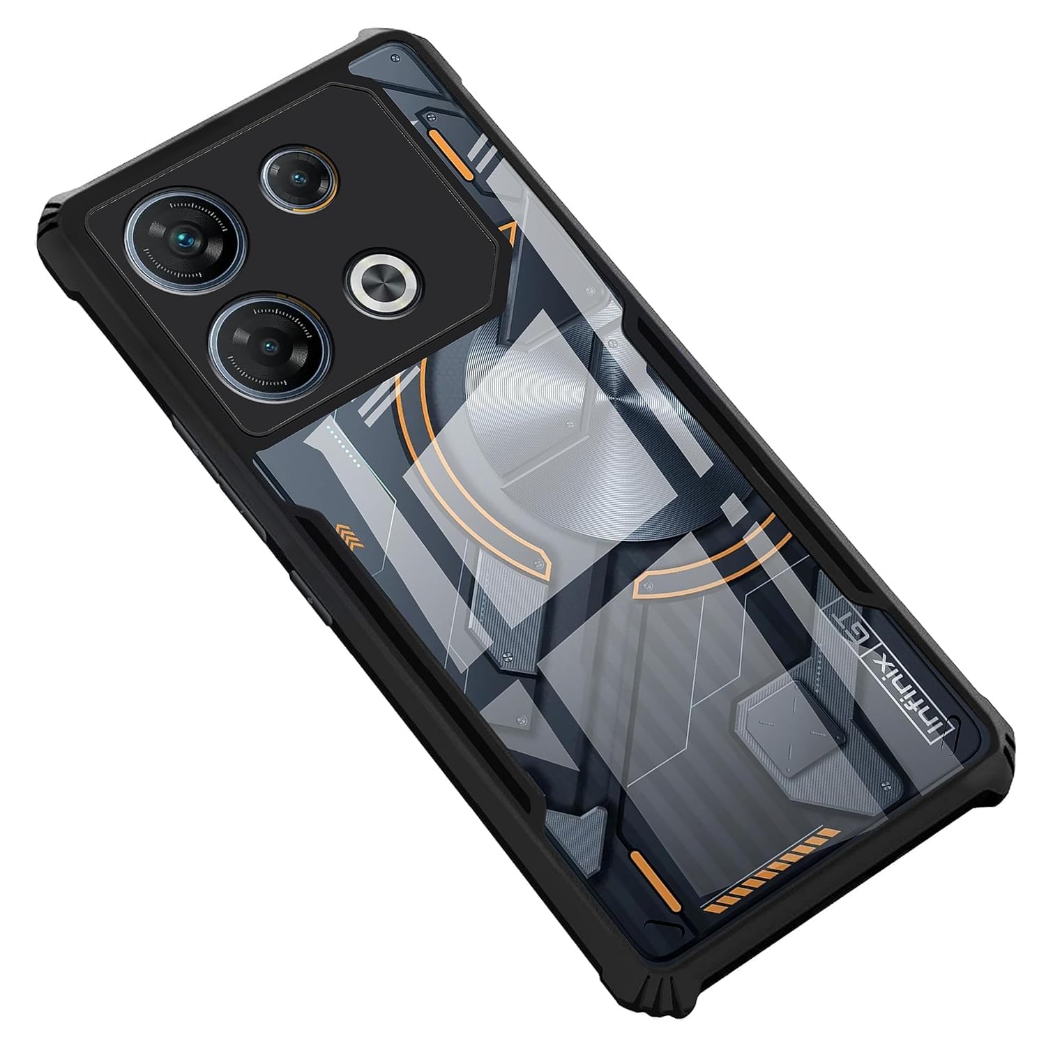 SHINESTAR Infinix GT 10 Pro Back Cover Case | Ultra Thin 360 Degree Protection Crystal Clear Tranparent Bumper Back Cover Case for Infinix GT 10 Pro - Black (B0CWS875TD) Amazon Price History, Amazon Price Tracker