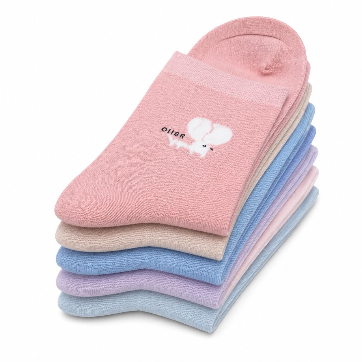 Women Cotton Crew Socks Pack of 5 | Soft Breathable Stretch Casual Hosiery for Girls & Ladies | Comfortable All Season Essentials-image-43