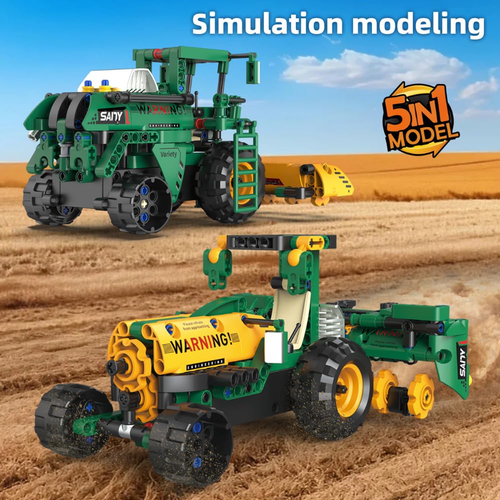 Robot Tractor 5 en 1 Programable para niños | Kit de Robótica Stem con Control Remoto | Juego de Construcción Educativo para Aprender Ingenieria
