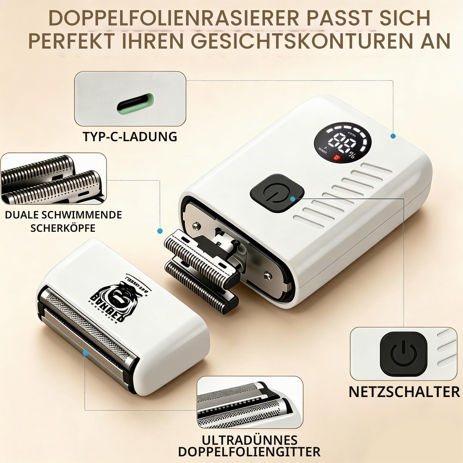 Haarschneidemaschine für Männer, schnurlose professionelle Haarschneidemaschine, elektrischer Haarschneider, wiederaufladbarer Bartschneider, Friseurschneider, elektrischer Rasierer, Geschenke für