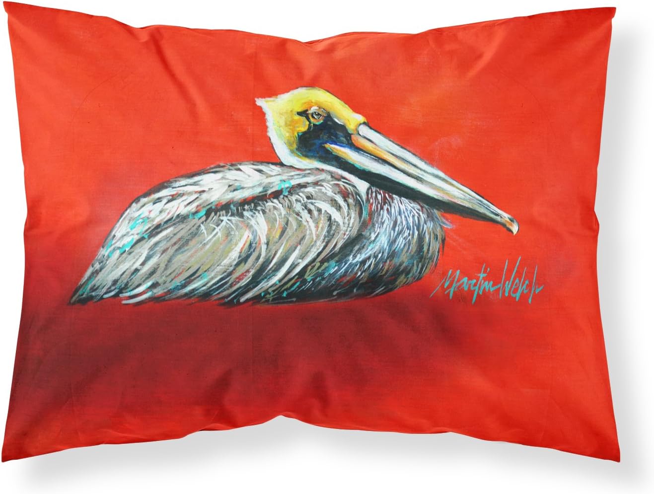 Caroline's Treasures MW1233PILLOWCASE Sneaky Alligator Fabric Standard Pillowcase Lightweight Super Soft Easy Care Decorative Artwork Pillowcase, Standard