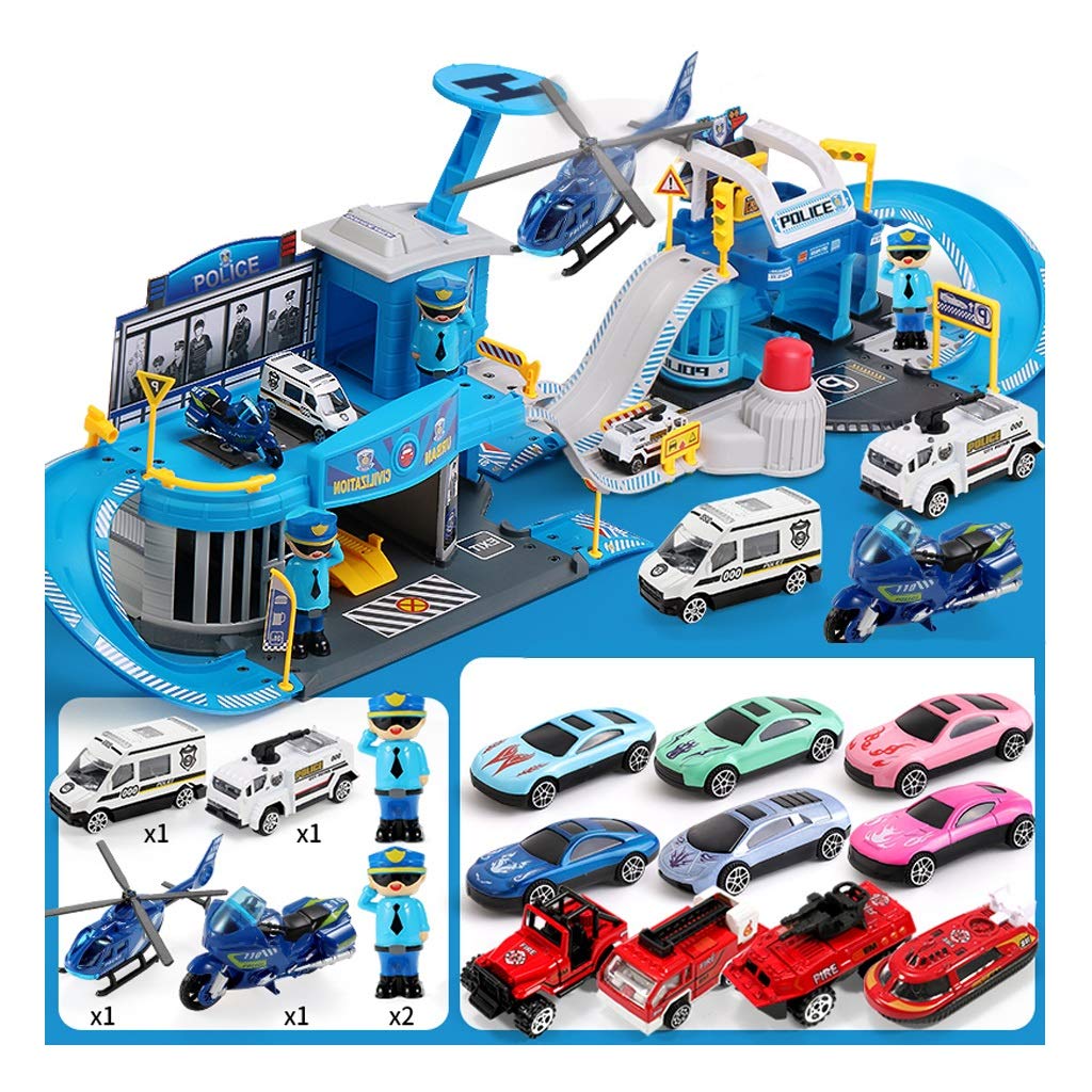 Buy 16 Toy Car Models With Cars, Engineering Vehicles, Fire Truck Sets