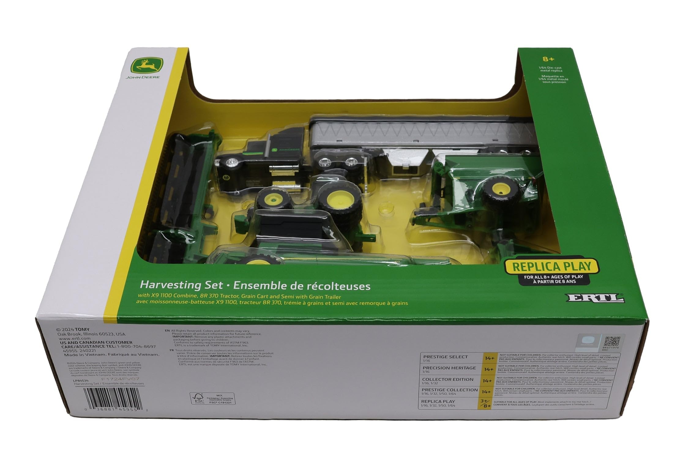 Amazon.com: 1/64 John Deere Harvesting Set - LP84534 : Toys & Games