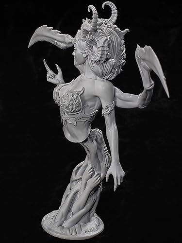 Miniatura 4 de Splindg 112 Ancient Fantasy Demon King Female Warrior Figura Busto Modelo Kit sin pintar y autoensamblado (con base)  180E38