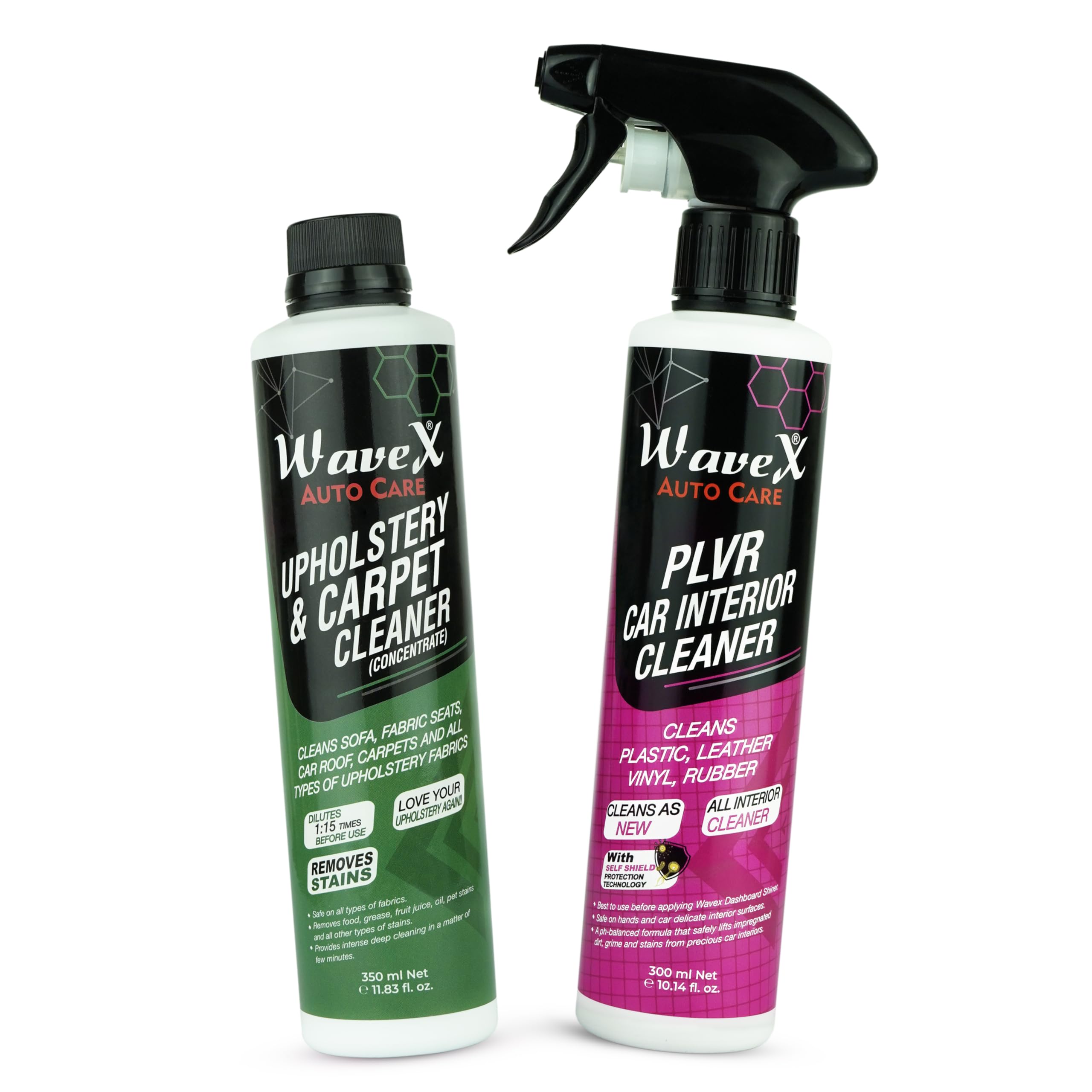 Plastic Leather Vinyle Rubber Cleaner with Carpet Cleaner Upholstery Concentrate|Set of 2