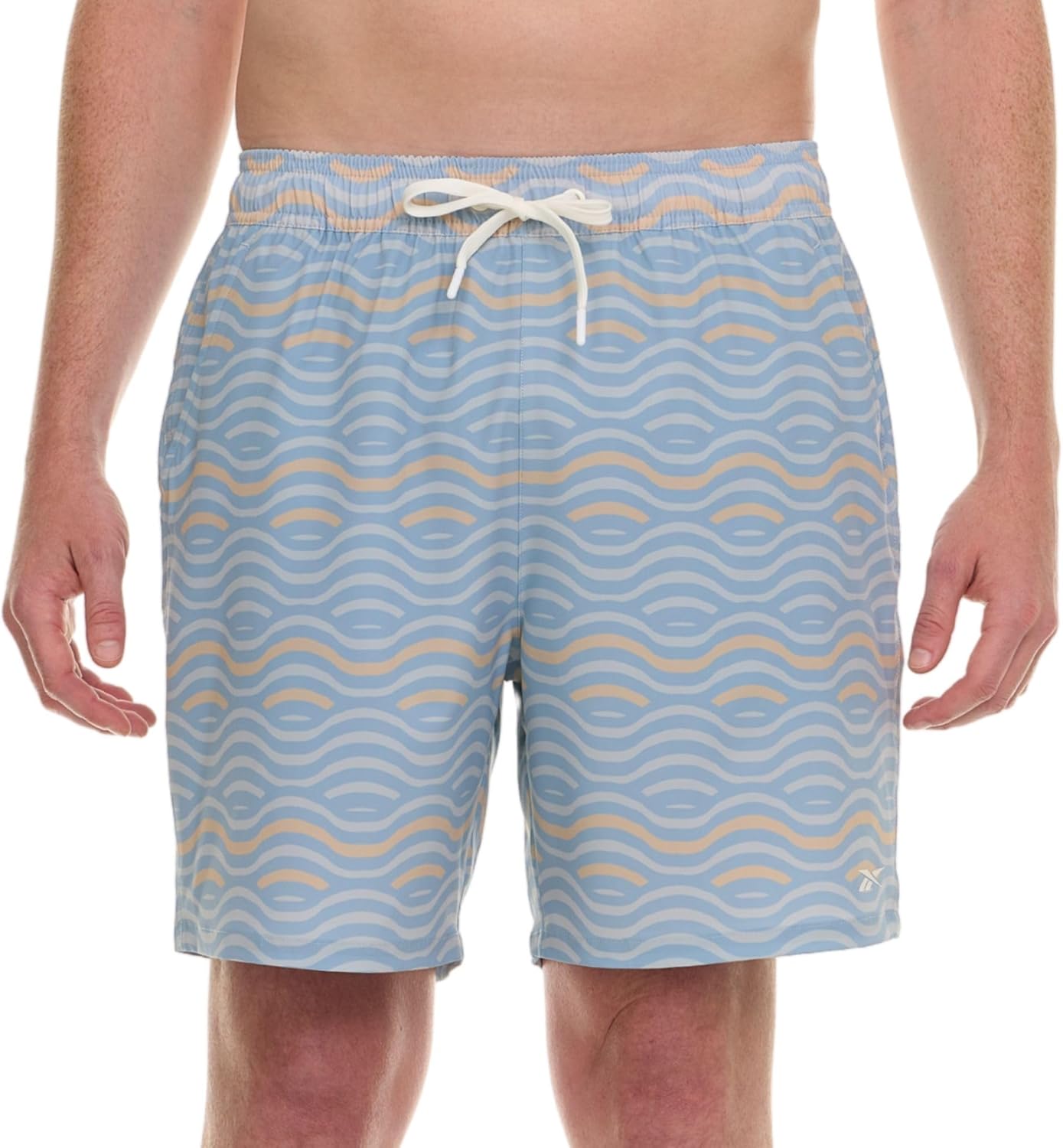 Reebok Mens Swim Trunks with Mesh Liner, 7” Inseam Quick Drying Mens Bathing Suit, Board Shorts for Swimming and Beach - Image 7