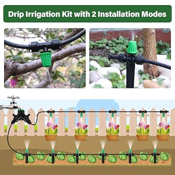 Kalolary 75FT Drip Irrigation System, Garden Watering System