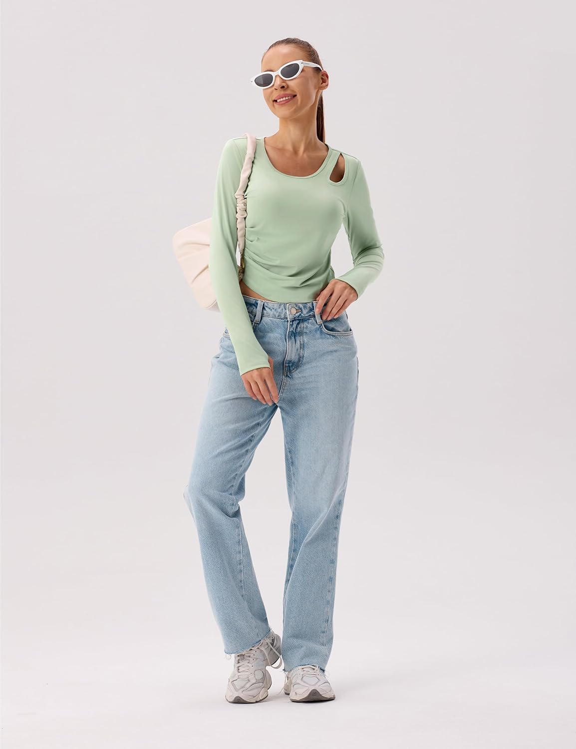 BMJL Womens Workout Tops Built in Bra Active Long Sleeve T Shirt Yoga Athletic Gym Clothes Crop Fall Shirts 2025 - Image 5