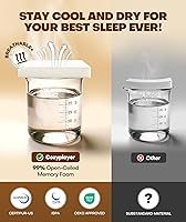 Vista 5 de Cozyplayer Almohada cervical para el cuello verdaderamente refrescante para aliviar el dolor, almohada ergonómica para dormir de lado para soporte