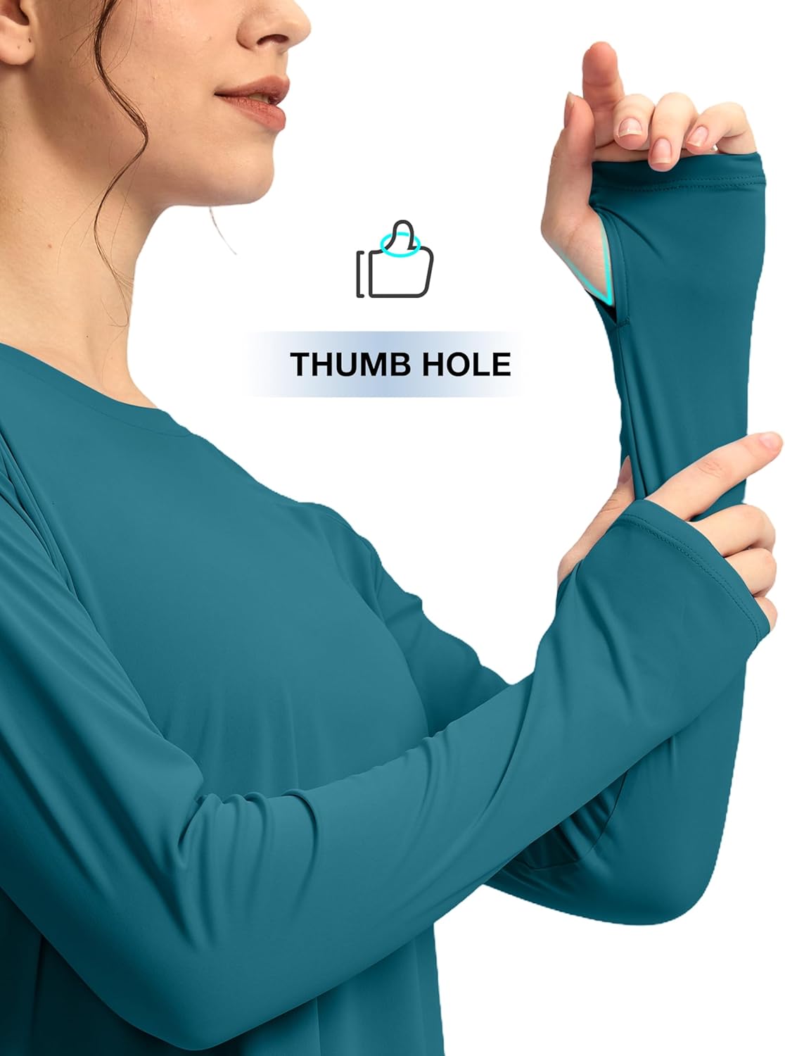 Soothfeel Women's UPF 50+ UV Protection Lightweight Quick Dry Long Sleeve Workout Shirt - Image 2