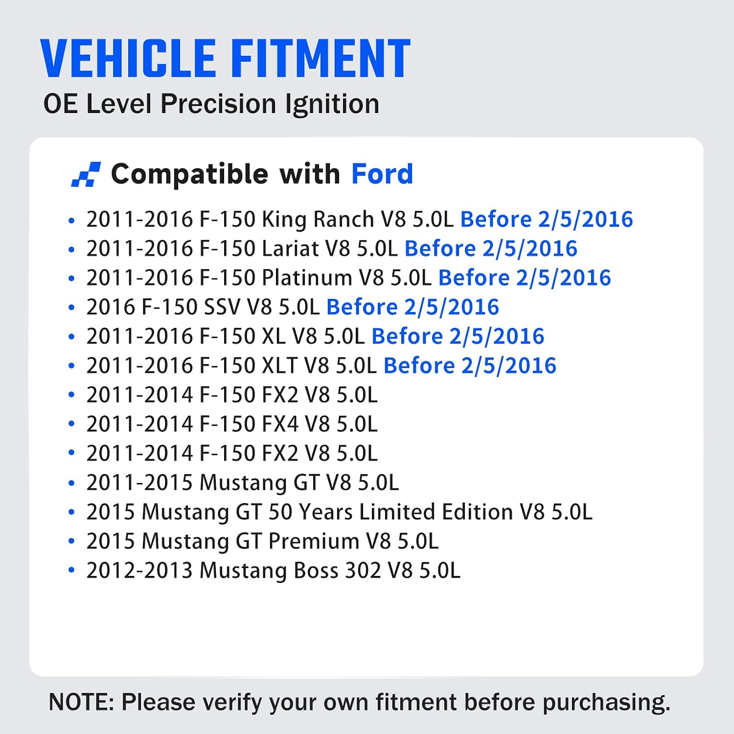 Motorevo 5.0L Ignition Coil Pack Compatible with Ford F-150 Mustang 2011 2012 2013 2014 2015 5.0L V8 with Iridium Spark Plugs Set of 8 F150 Spark Plugs and Coil Packs Replace UF622, 91276
