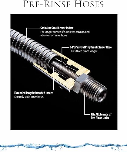 Miniatura 4 de FISHER 2914 4 Grifo contra salpicaduras, 36 pulgadas, acero inoxidable