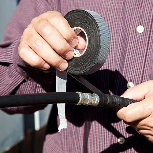 Miniatura 6 de 3M Temflex - Cinta de empalme de goma 2155, 1-12 pulgadas x 22 pies, cinta aislante eléctrica autofusible, de uso general, negro, HT002001119