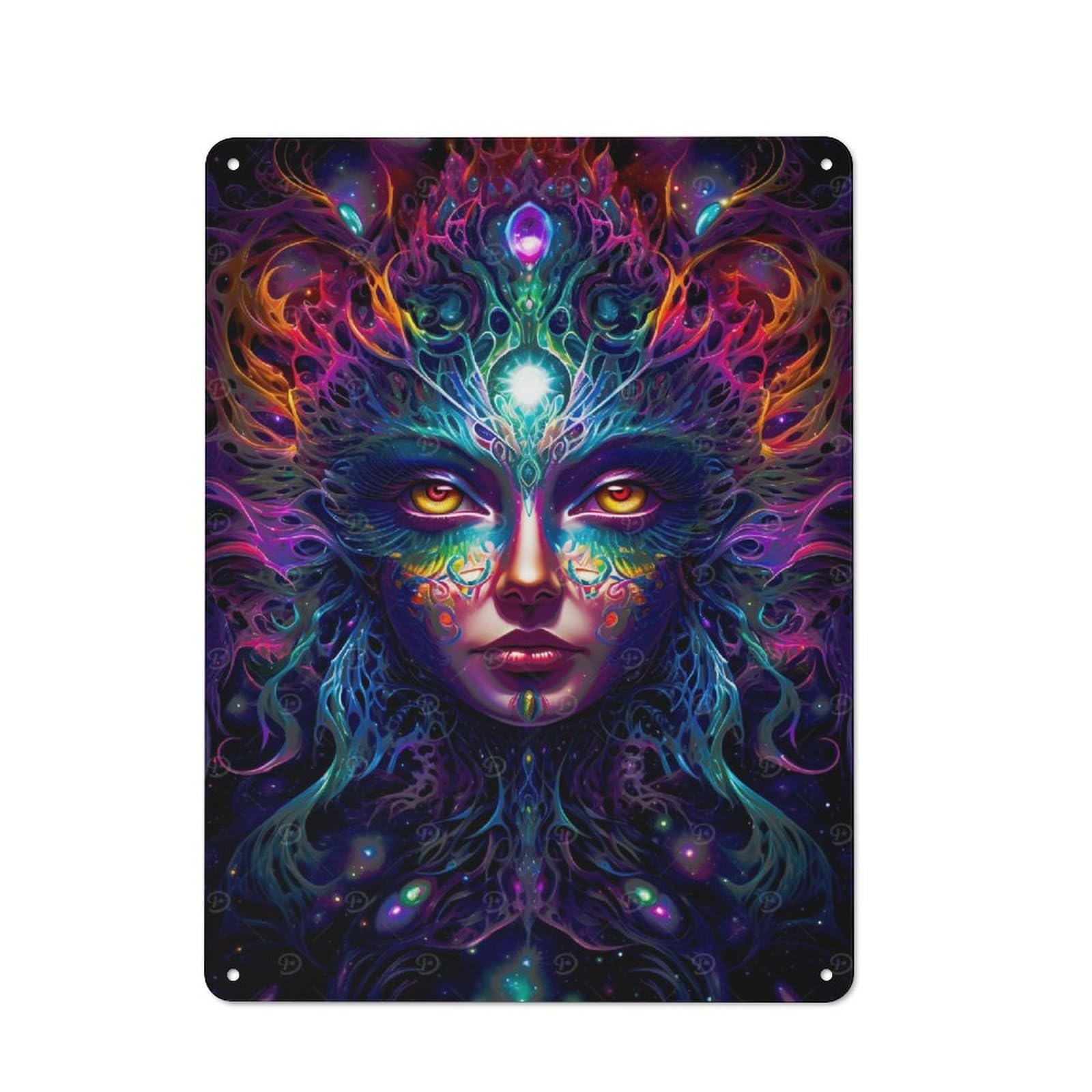 Junmoney Godess Metal Wall Sign 40X30cm Featuring For Bar Or Restaurant, For Themed Interiors In Bars And Restaurants