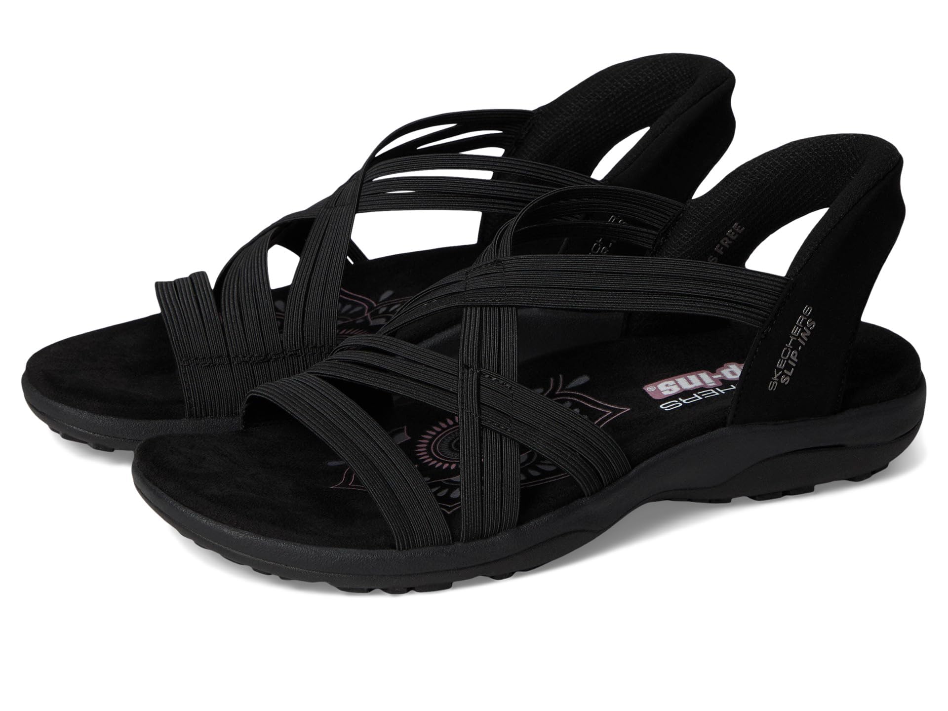 Skechers Reggae Slim Simply Stretch Damen-Schuhe, Schwarz, 37 EU Weit