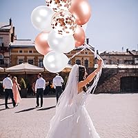Vista 5 de Suministros de decoración de despedida de soltera de oro rosa, globos de decoración de despedida de soltera, decoraciones de globos de novia
