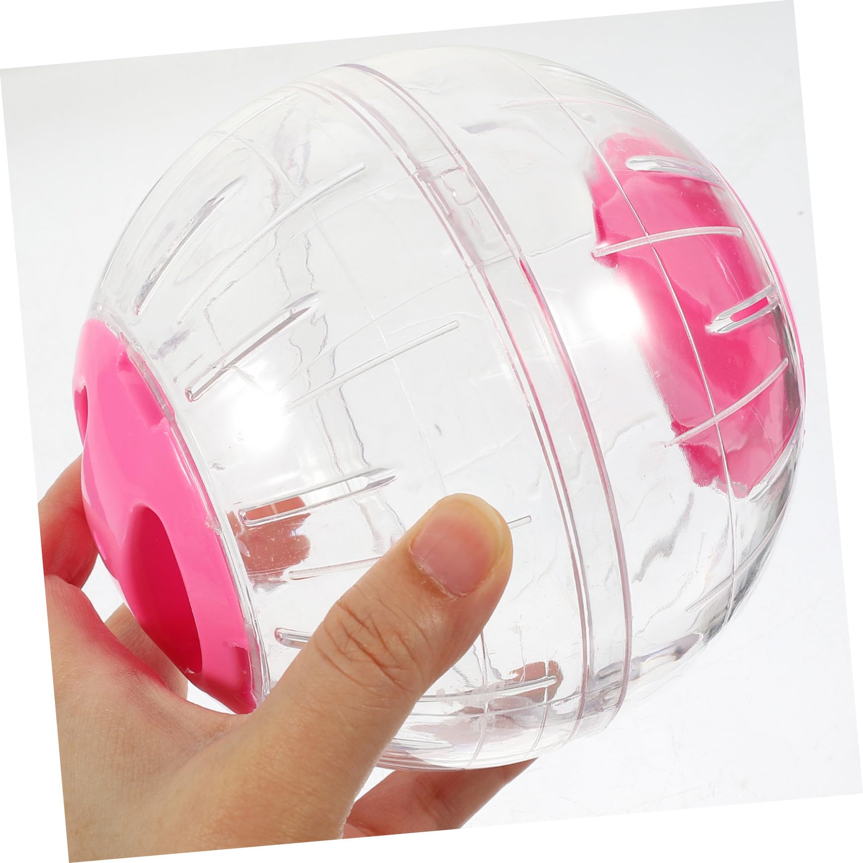NOLITOY 4 Piezas Pelota Transparente para Hámster Rueda Silenciosa para Ejercicio de Pequeños Roedores Accesorio Portátil para Jaulas de Jerbos Cobayas y Ratones